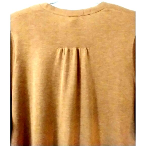 Lands End Womens Cardigan 3/4 Sleeves Supima Cotton Sweater Ginger Brown- 1X - Picture 8 of 8
